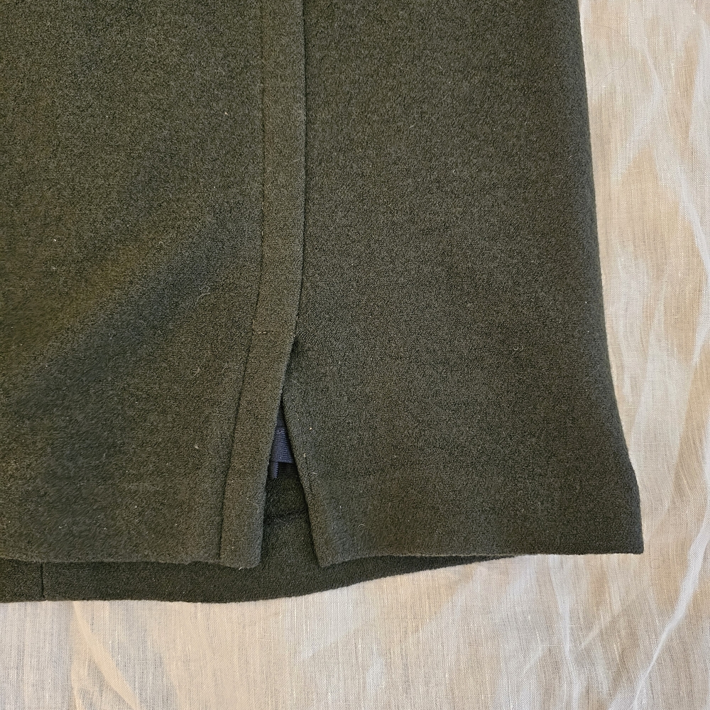 Geiger Collections 100% Wool Pencil‎ Skirt Made In Austria Forest Green - Picture 2 of 10